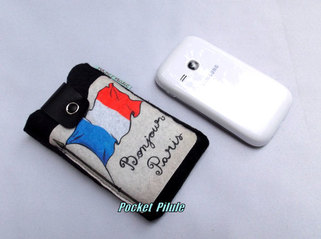Housse samsung galaxy,iphone ou portable"Bonjour Paris"